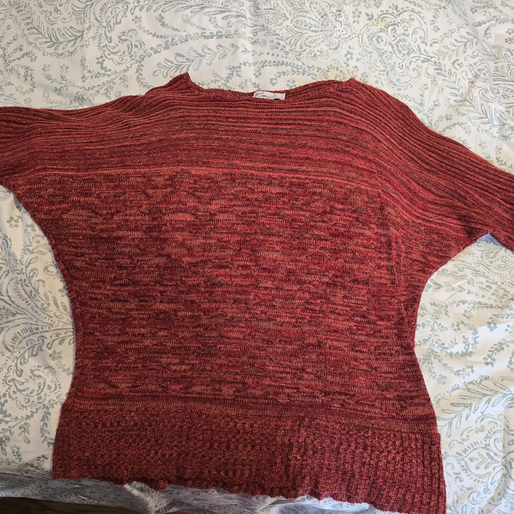 Kim Rogers Marled Red Sweater